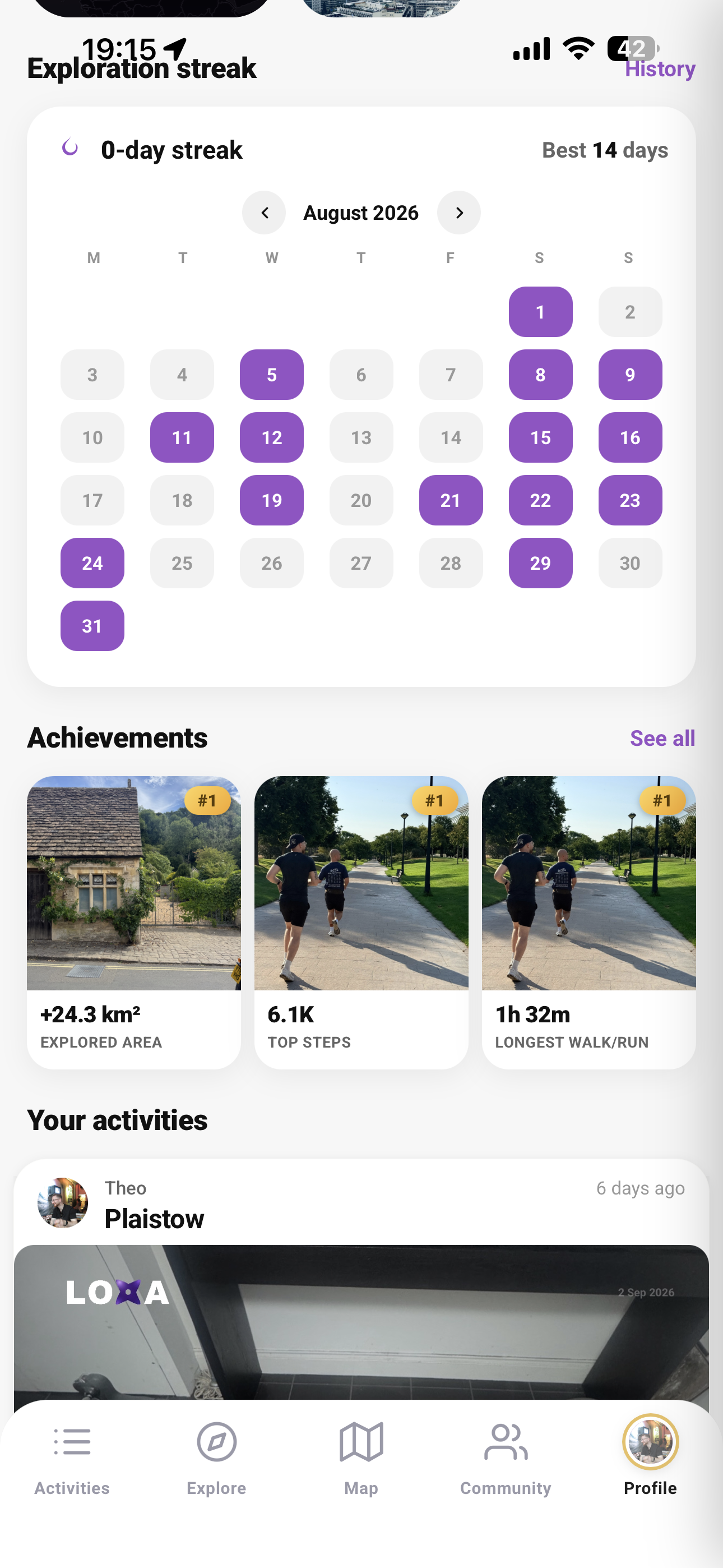 LOXA app screen