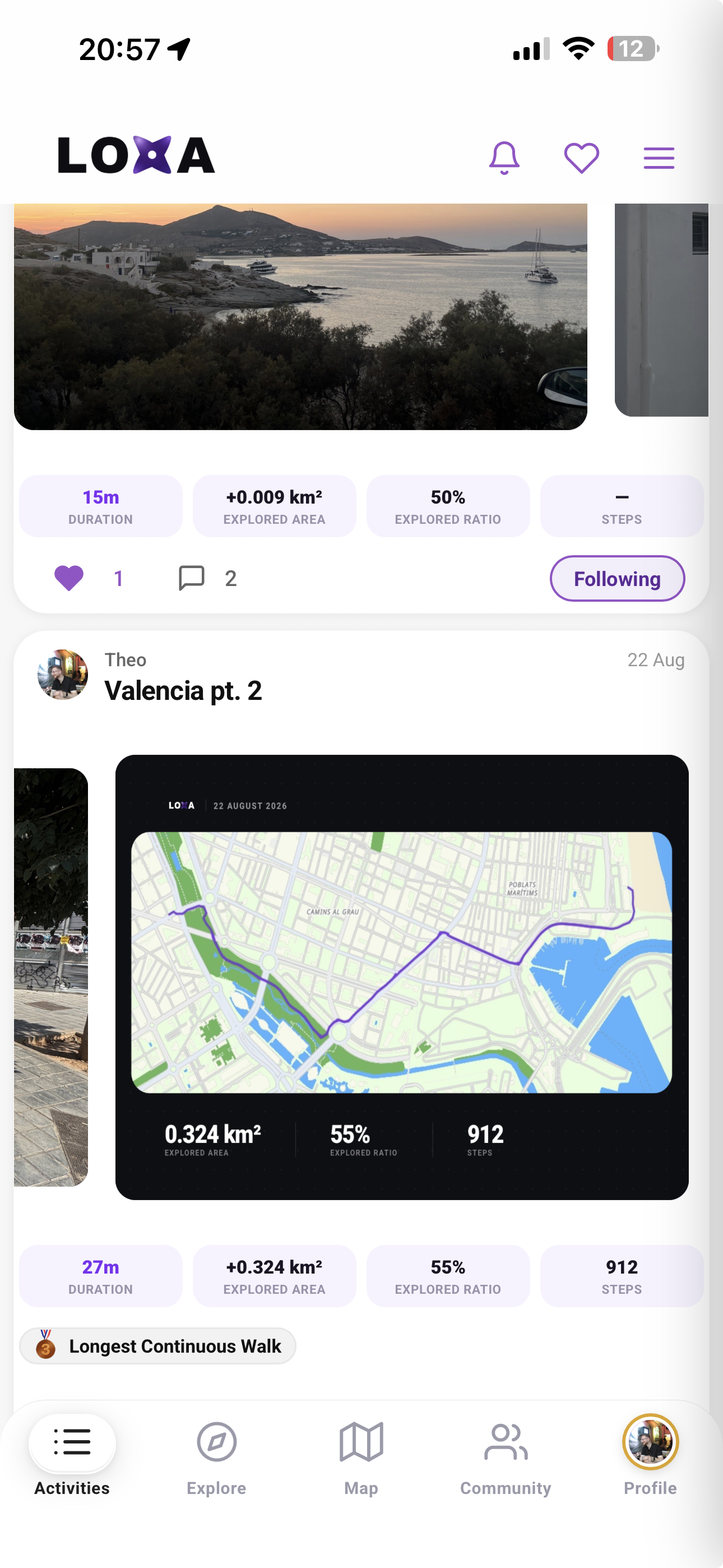 LOXA app screen